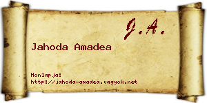 Jahoda Amadea névjegykártya