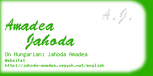 amadea jahoda business card